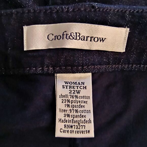 Croft & Barrow Denim Mini Skort Women’s 22W Blue Stretch Jean Skirt - Picture 3 of 3